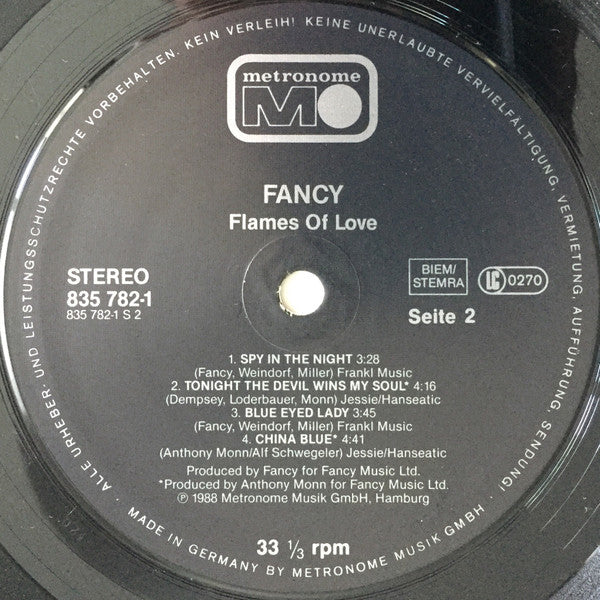 Fancy : Flames Of Love (LP, Album)