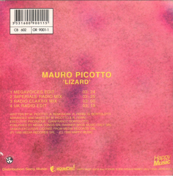 Mauro Picotto : Lizard (CD, Single, Car)
