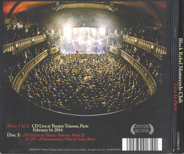 Black Rebel Motorcycle Club : Live In Paris (2xCD, Album + DVD-V)