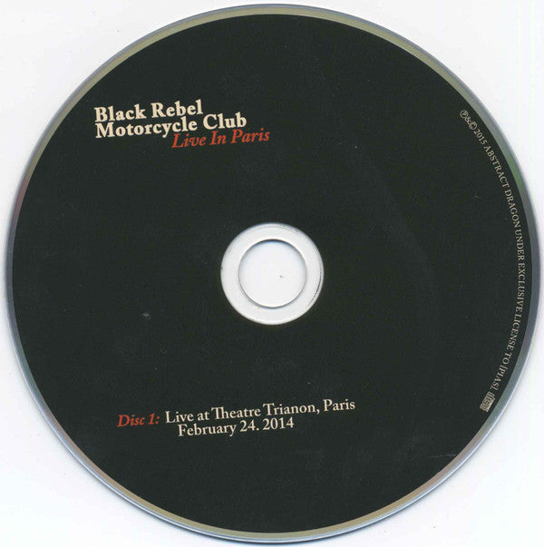Black Rebel Motorcycle Club : Live In Paris (2xCD, Album + DVD-V)