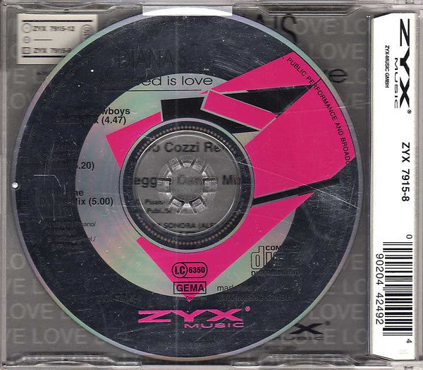 Diana's : All I Need Is Love (CD, Maxi)