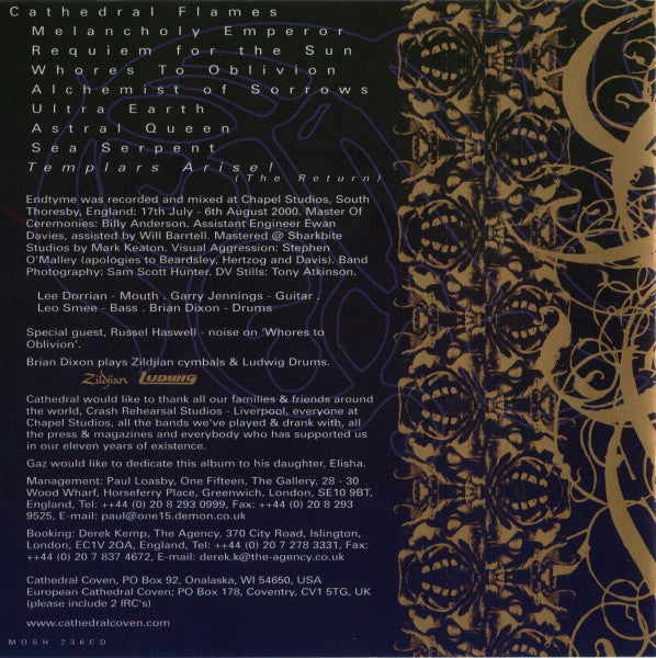 Cathedral : Endtyme (CD, Album)