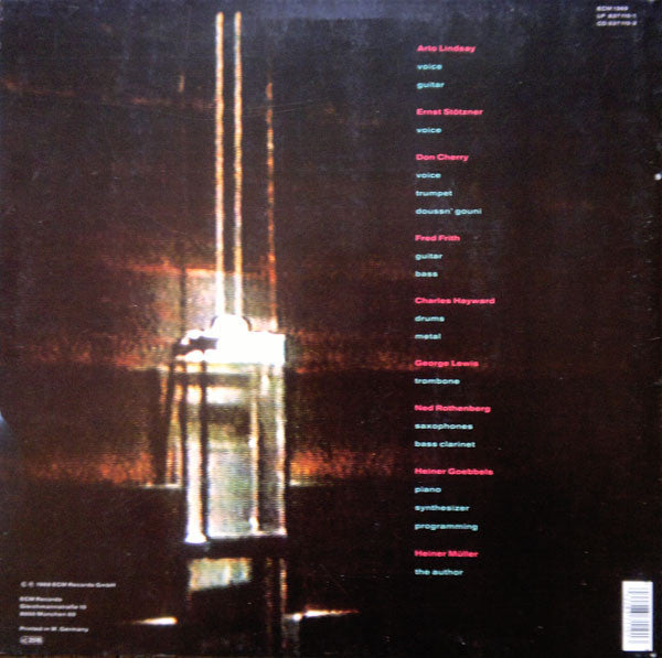 Heiner Goebbels / Heiner Müller : Der Mann Im Fahrstuhl (LP, Album)