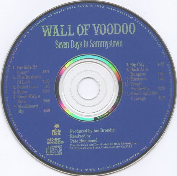 Wall Of Voodoo : Seven Days In Sammystown (CD, Album, RE)