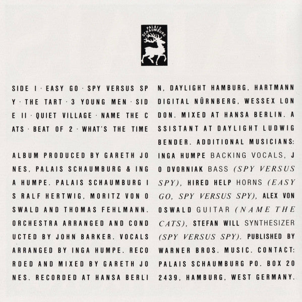 Palais Schaumburg : Parlez-Vous Schaumburg ? (CD, Album)