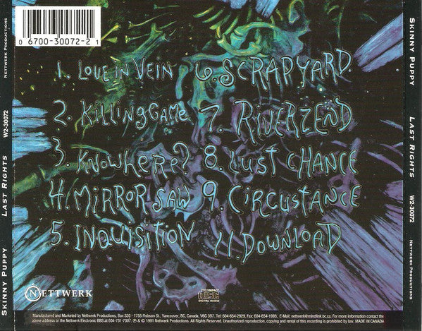 Skinny Puppy : Last Rights (CD, Album, RE)