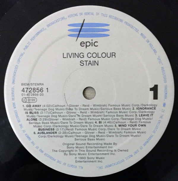 Living Colour : Stain (LP, Album)