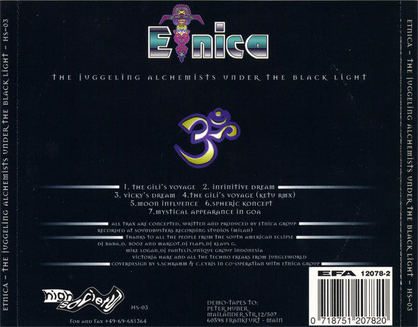 Etnica : The Juggeling Alchemists Under The Black Light (CD, Album)