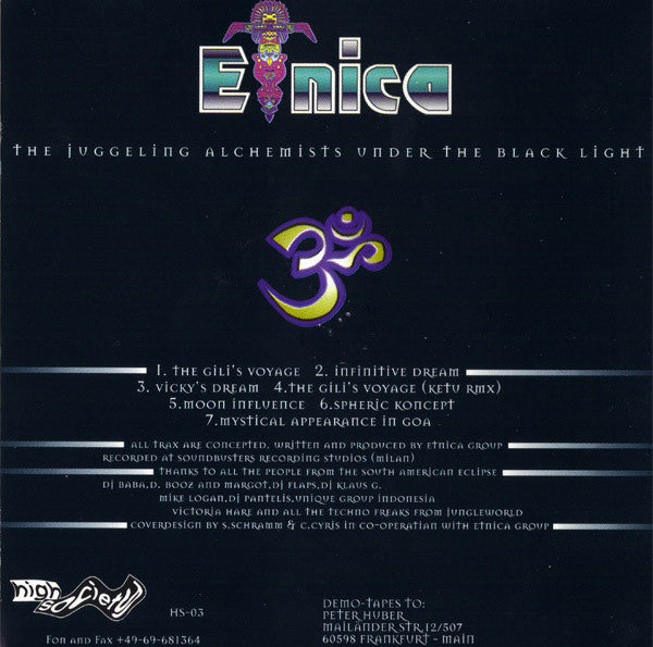 Etnica : The Juggeling Alchemists Under The Black Light (CD, Album)
