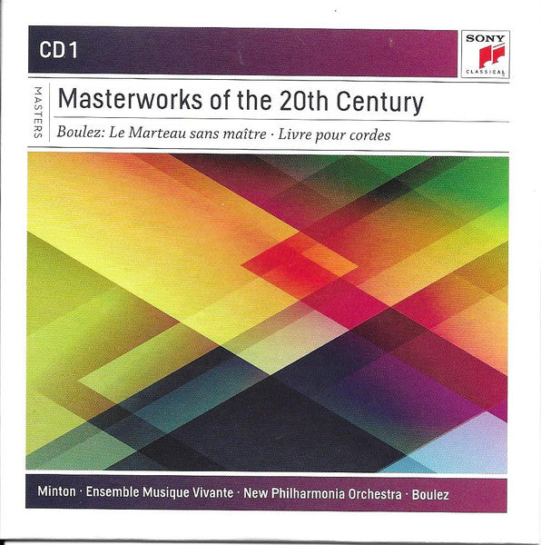 Pierre Boulez · John Cage · George Crumb · Charles Ives · Luigi Nono · Harry Partch · Gunther Schuller · Igor Stravinsky · Toru Takemitsu - Erich Leinsdorf · Bruno Maderna · Seiji Ozawa · Yvonne Minton · John Kirkpatrick : Masterworks Of The 20th Century (10xCD, RM + Box, Comp)