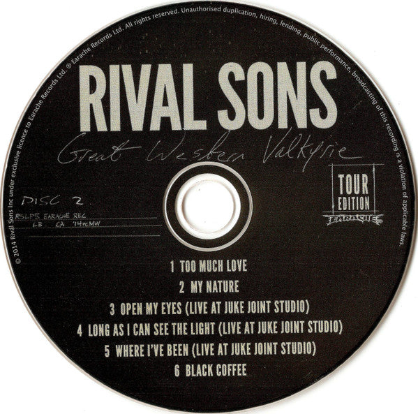Rival Sons : Great Western Valkyrie (Tour Edition) (2xCD, Album, Ltd, Dig)