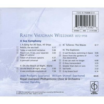 Vaughan Williams* / Joan Rodgers, William Shimell, Royal Liverpool Philharmonic Choir &amp; Royal Liverpool Philharmonic Orchestra Orchestra Vernon Handley : A Sea Symphony (CD, RE)