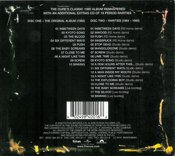 The Cure : The Head On The Door (CD, Album, RE + CD, Comp + Dlx, RM, Dig)