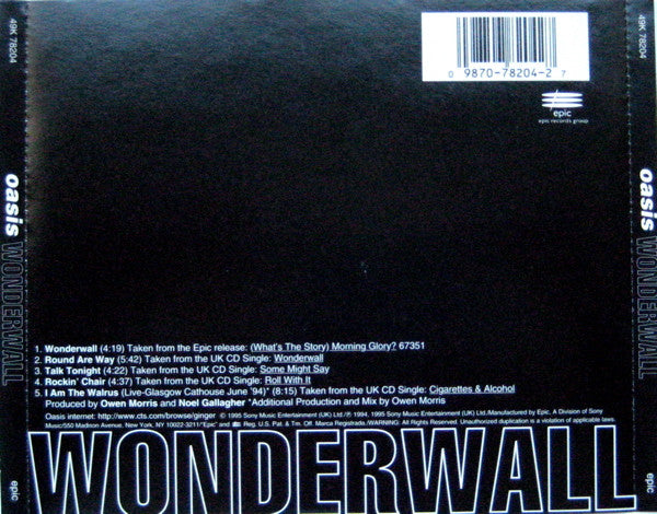 Oasis (2) : Wonderwall (CD, Maxi, Comp)