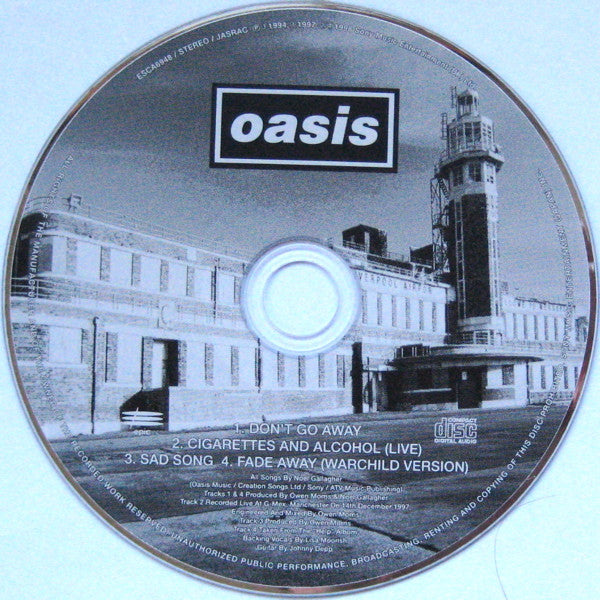 Oasis (2) = オアシス* : Don't Go Away = ドント・ゴー・アウェイ (CD, Single)