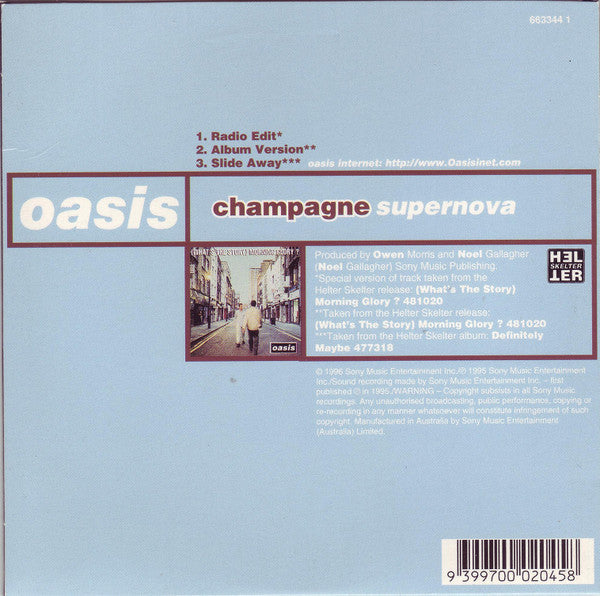 Oasis (2) : Champagne Supernova (CD, Single)