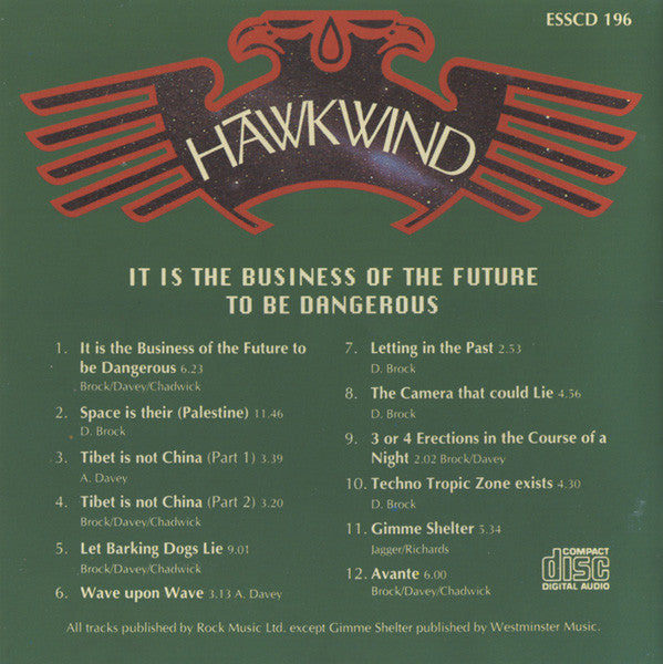 Hawkwind : It Is The Business Of The Future To Be Dangerous (CD, Album)