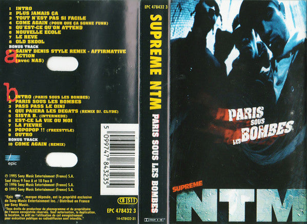 Suprême NTM : Paris Sous Les Bombes (Cass, Album, RE)