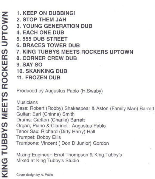 Augustus Pablo : King Tubbys Meets Rockers Uptown (CD, Album, RE)