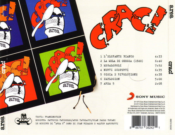 Area (6) : Crac! (CD, Album, RE)