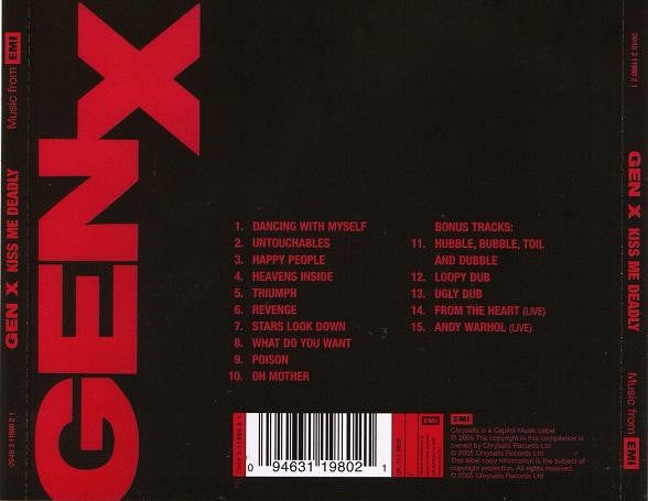 Gen X* : Kiss Me Deadly (CD, Album, RE)