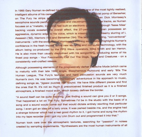 Gary Numan : The Fury (CD, Album, Ltd, RE, RM)