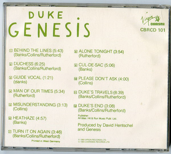 Genesis : Duke (CD, Album, RE, Pol)