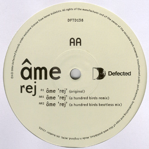 Âme : Rej (12")