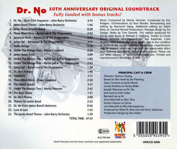 Monty Norman : Dr. No - 50th Anniversary Edition Original Soundtrack (CD, Album)