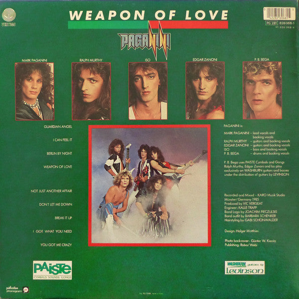 Paganini : Weapon Of Love (LP, Album)