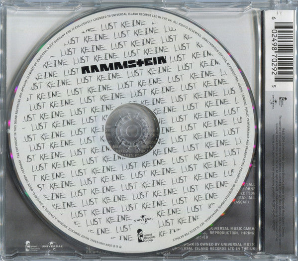 Rammstein : Keine Lust (CD, Maxi)