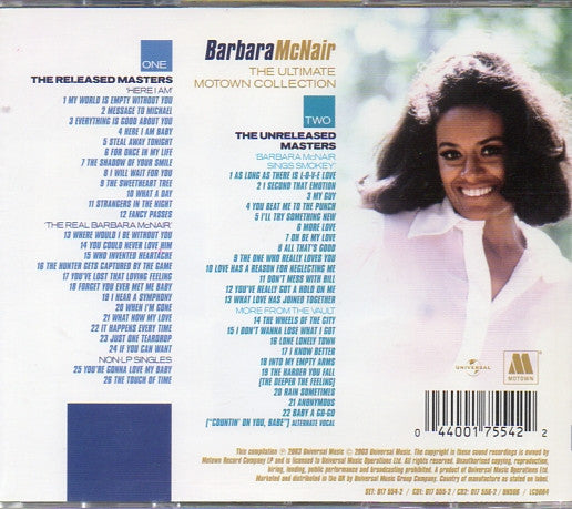 Barbara McNair : The Ultimate Motown Collection (2xCD, Comp, RM)