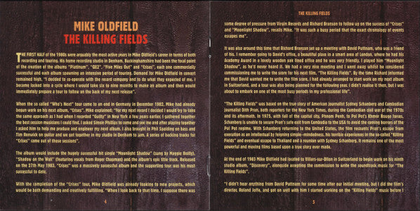 Mike Oldfield : The Killing Fields (Original Film Soundtrack) (CD, Album, RE, RM)