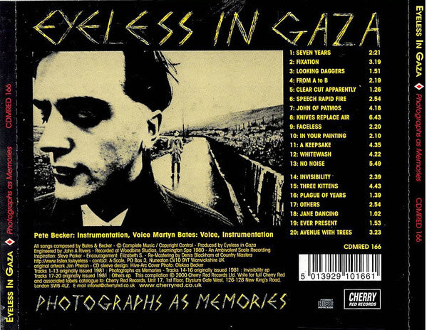 Eyeless In Gaza : Photographs As Memories (CD, Album, RE, RM)