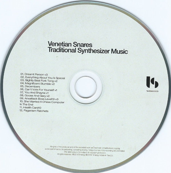 Venetian Snares : Traditional Synthesizer Music (CD, Album)