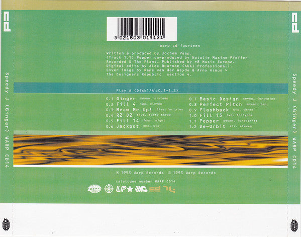 Speedy J : Ginger (CD, Album)