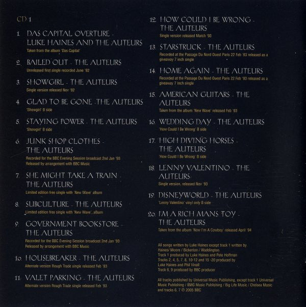Luke Haines, Baader Meinhof and The Auteurs : Luke Haines Is Dead (3xCD, Album, Comp)