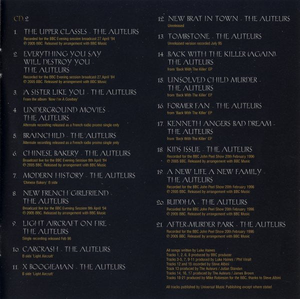Luke Haines, Baader Meinhof and The Auteurs : Luke Haines Is Dead (3xCD, Album, Comp)