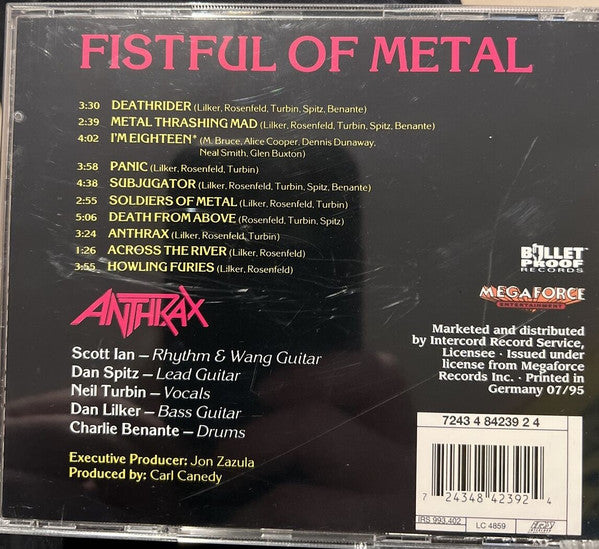 Anthrax : Fistful Of Metal  (CD, Album)
