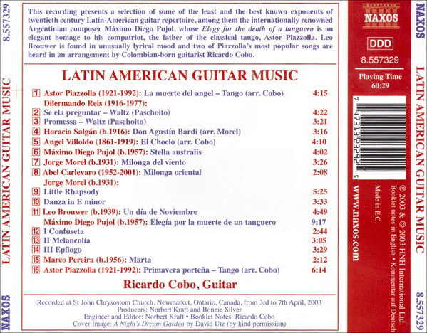 Astor Piazzolla • Leo Brouwer • Máximo Pujol* - Ricardo Cobo : Latin American Guitar Music (CD, Album)