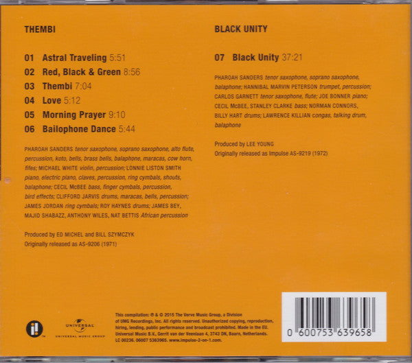 Pharoah Sanders : Thembi / Black Unity (CD, Comp, RM)