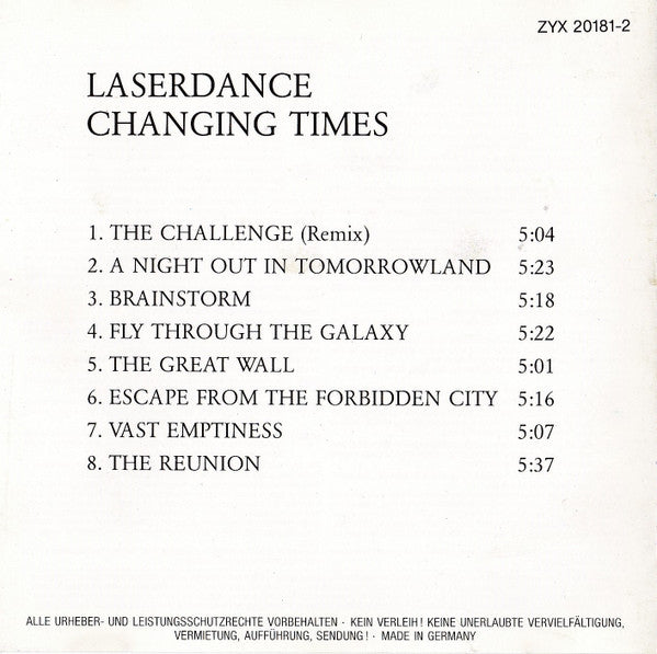 Laserdance : Changing Times (CD, Album, Bla)