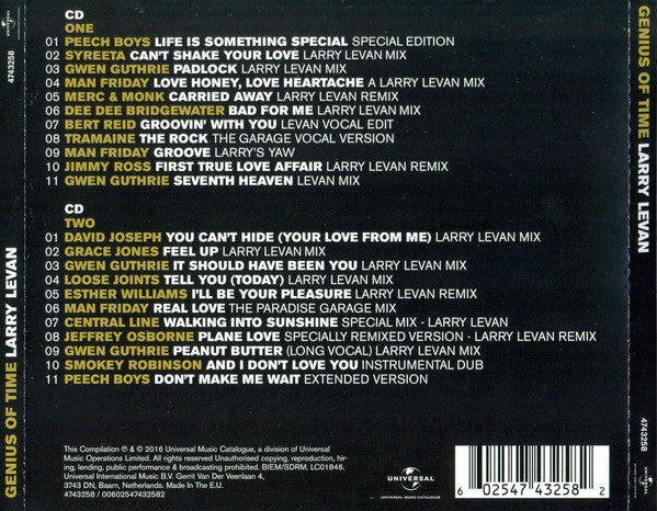Larry Levan : Genius Of Time (2xCD, Comp)