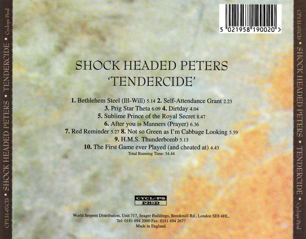 Shock Headed Peters : Tendercide (CD, Album)