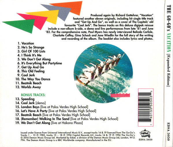Go-Go's : Vacation (CD, Album, RE, RM, Exp)
