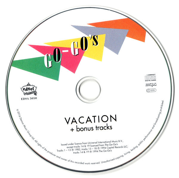 Go-Go's : Vacation (CD, Album, RE, RM, Exp)