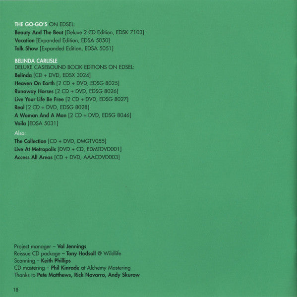 Go-Go's : Vacation (CD, Album, RE, RM, Exp)