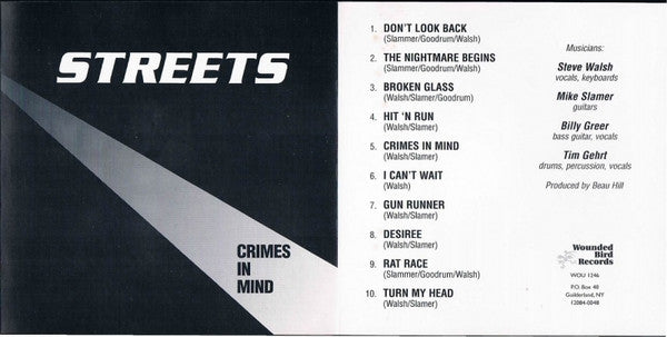 Streets (2) : Crimes In Mind (CD, Album, RE)