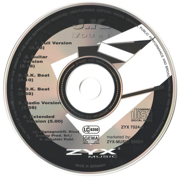 J.K. : You &amp; I (CD, Maxi)