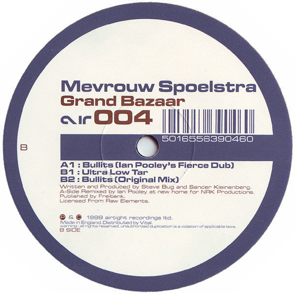 Mevrouw Spoelstra : Grand Bazaar (12&quot;)